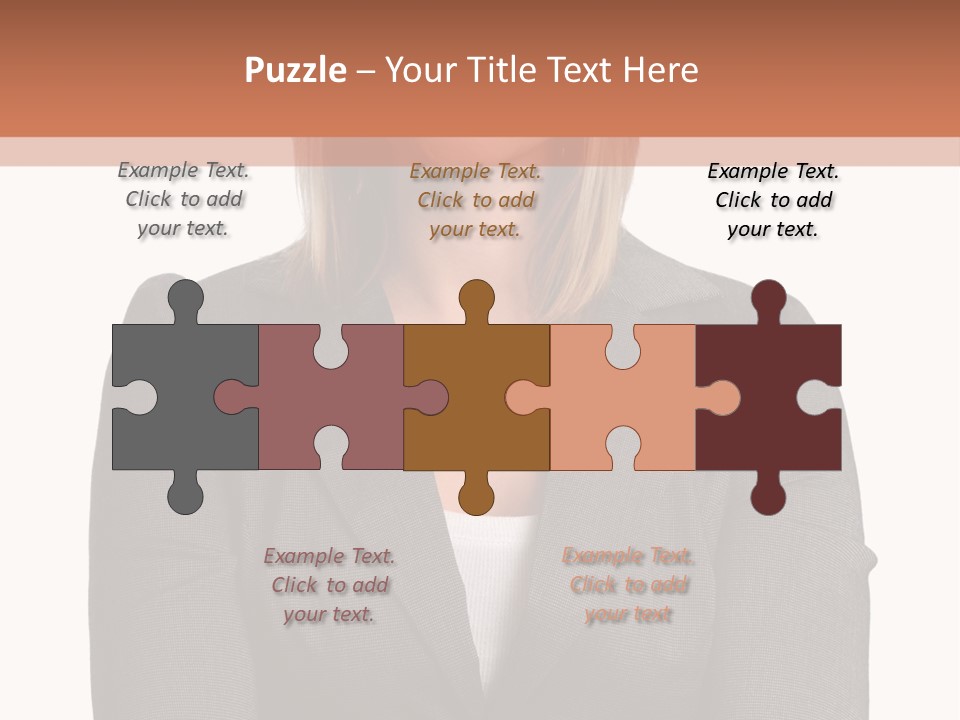 A Woman Is Standing With Her Arms Crossed PowerPoint Template