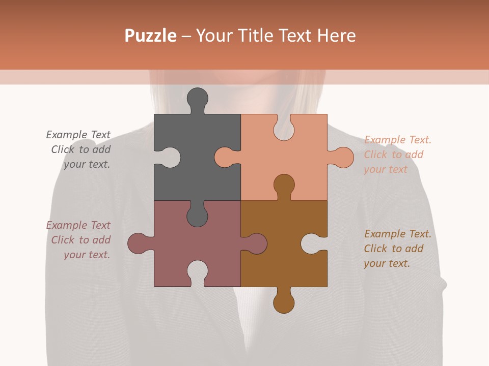 A Woman Is Standing With Her Arms Crossed PowerPoint Template