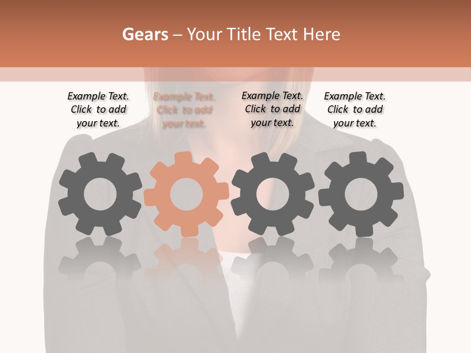 A Woman Is Standing With Her Arms Crossed PowerPoint Template