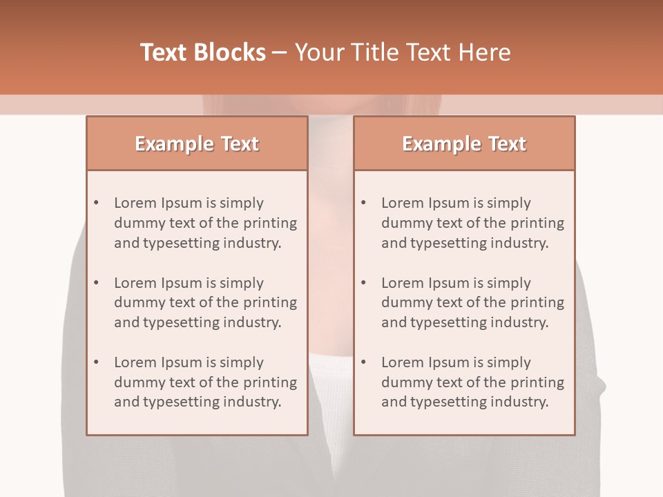 A Woman Is Standing With Her Arms Crossed PowerPoint Template