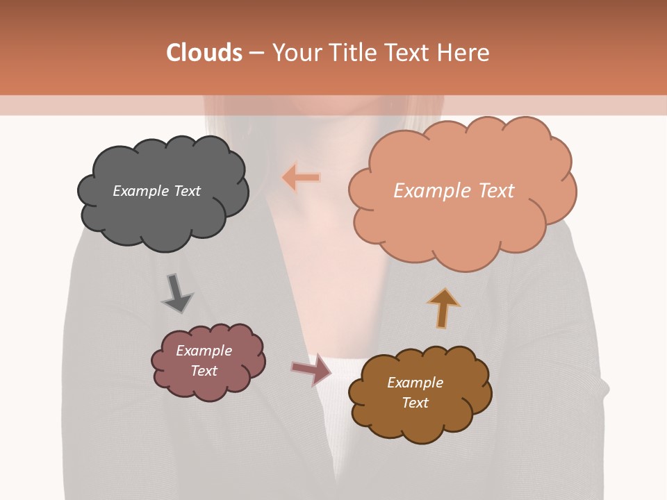 A Woman Is Standing With Her Arms Crossed PowerPoint Template
