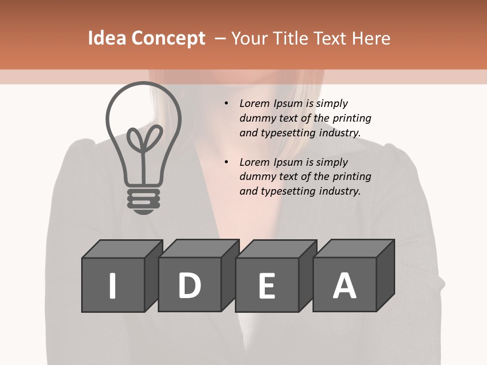 A Woman Is Standing With Her Arms Crossed PowerPoint Template