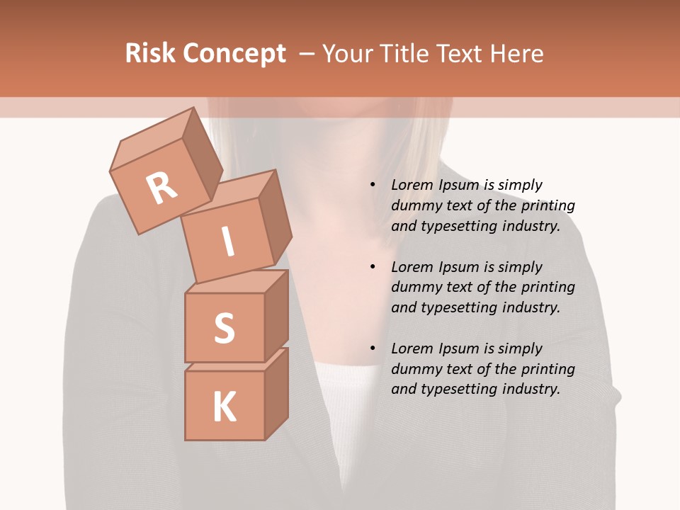 A Woman Is Standing With Her Arms Crossed PowerPoint Template