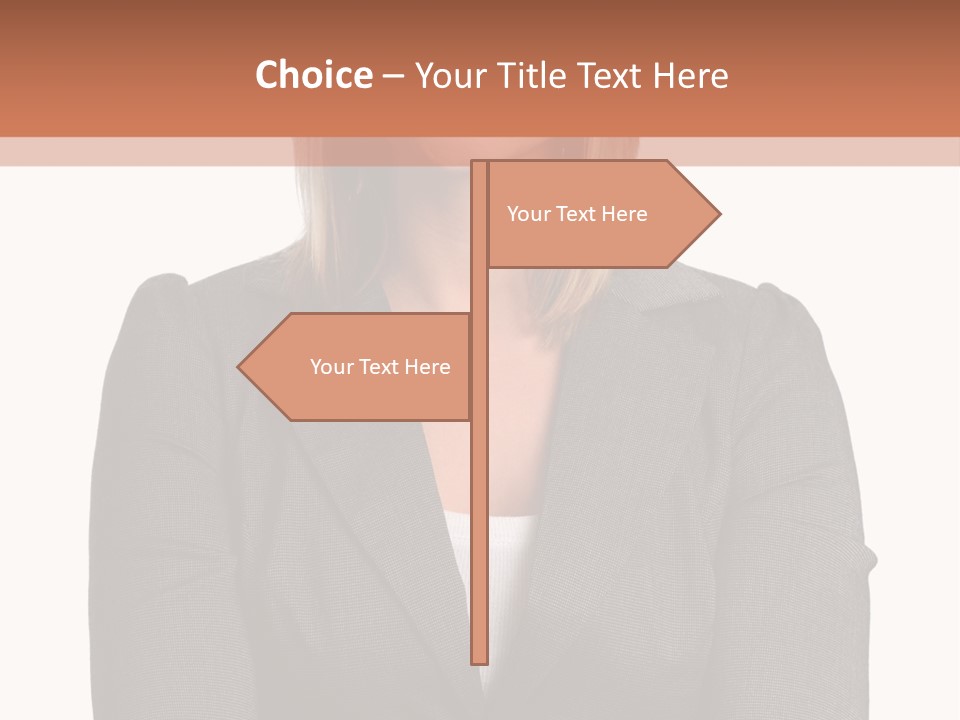 A Woman Is Standing With Her Arms Crossed PowerPoint Template