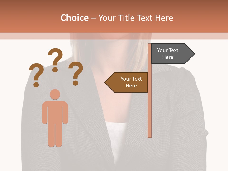 A Woman Is Standing With Her Arms Crossed PowerPoint Template