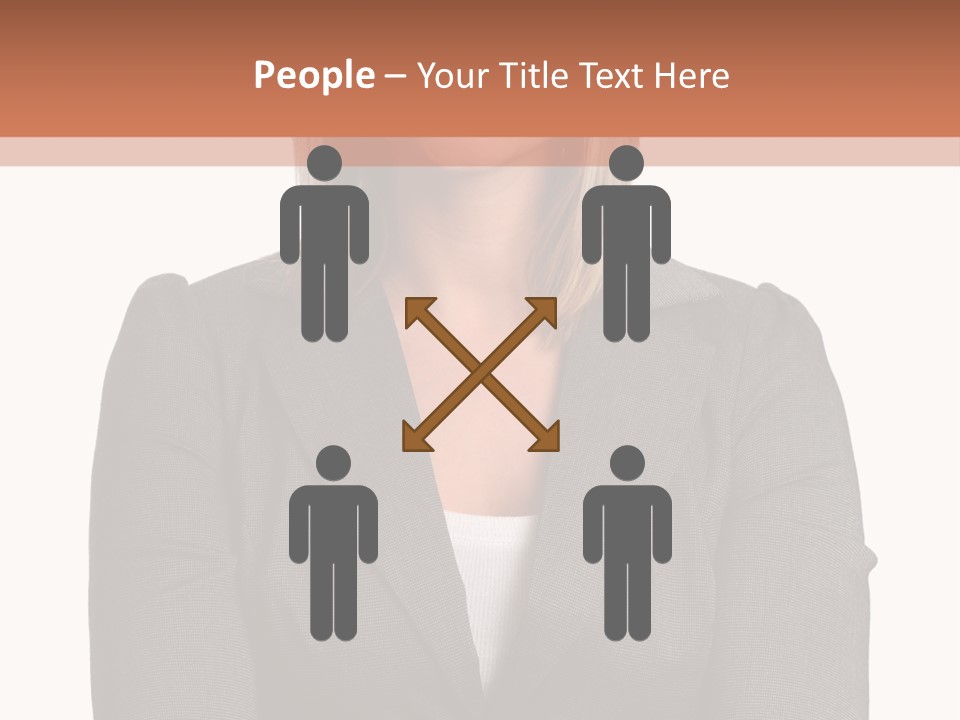 A Woman Is Standing With Her Arms Crossed PowerPoint Template