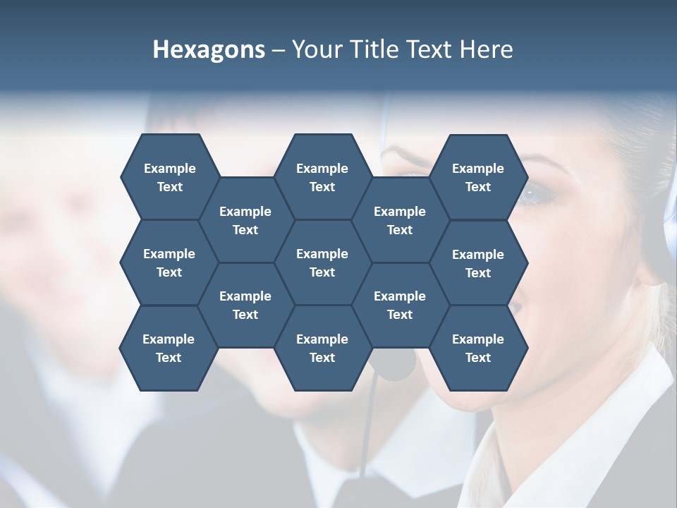 A Man And A Woman Wearing Headsets Powerpoint Template PowerPoint Template