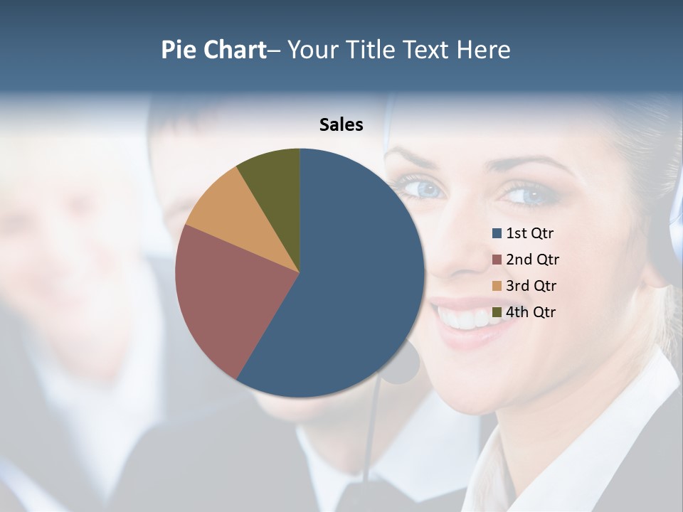 A Man And A Woman Wearing Headsets Powerpoint Template PowerPoint Template