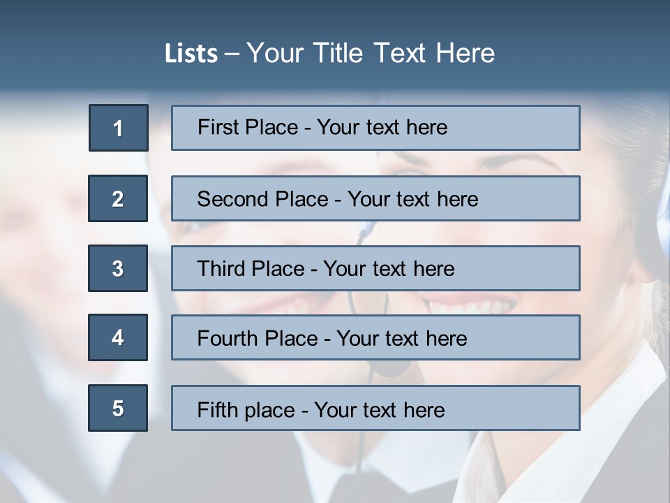 A Man And A Woman Wearing Headsets Powerpoint Template PowerPoint Template