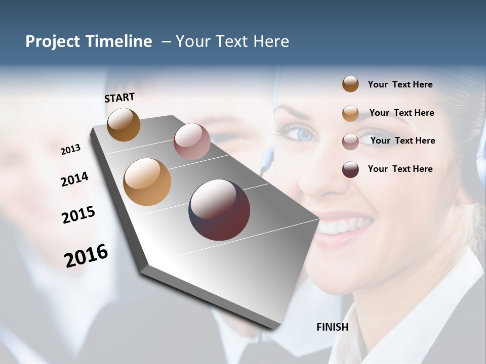 A Man And A Woman Wearing Headsets Powerpoint Template PowerPoint Template