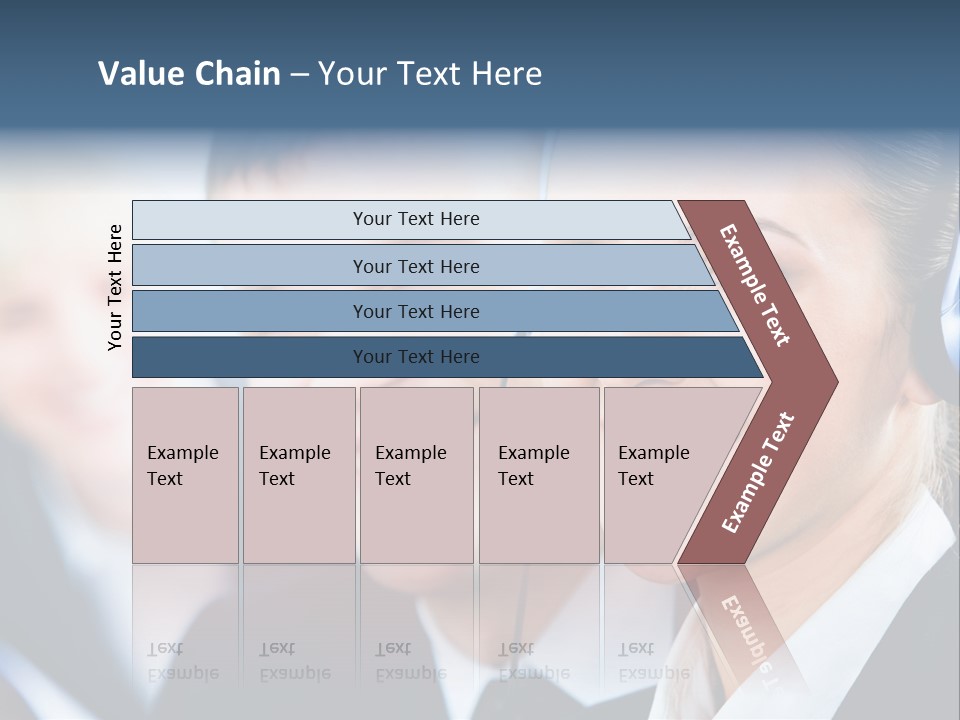 A Man And A Woman Wearing Headsets Powerpoint Template PowerPoint Template