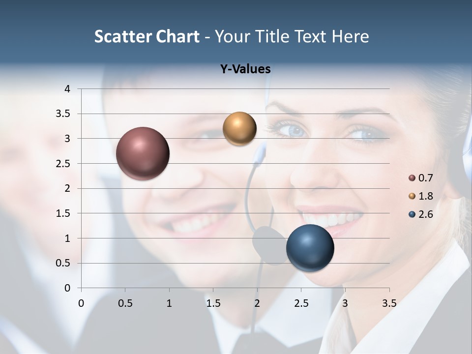 A Man And A Woman Wearing Headsets Powerpoint Template PowerPoint Template