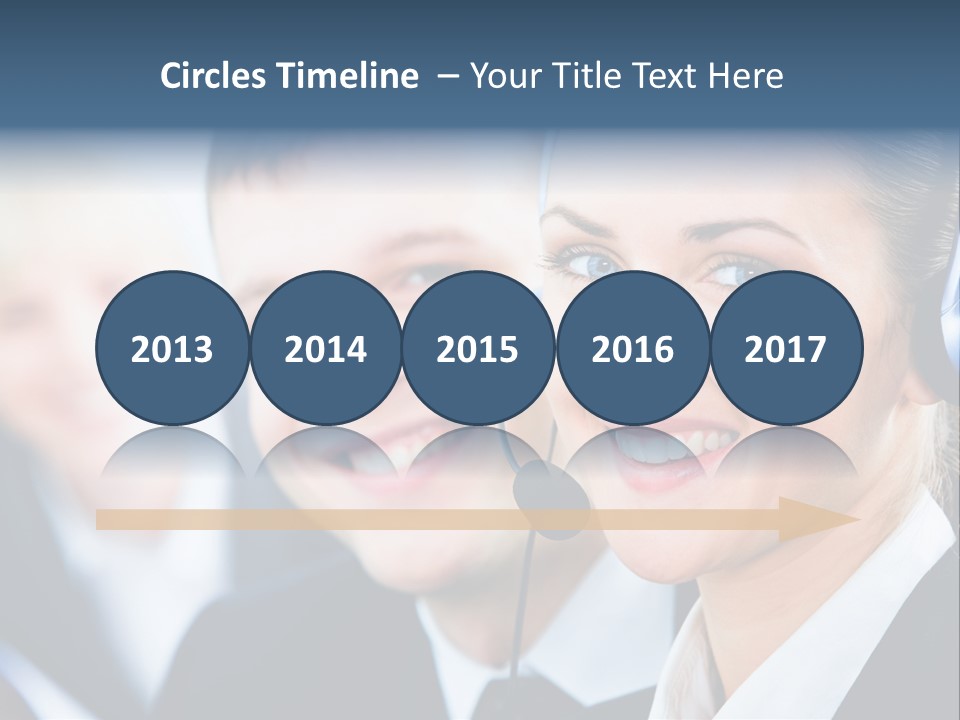 A Man And A Woman Wearing Headsets Powerpoint Template PowerPoint Template