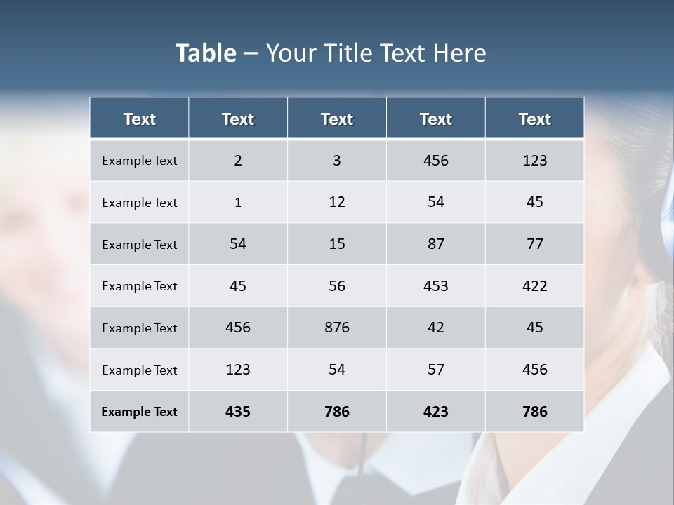 A Man And A Woman Wearing Headsets Powerpoint Template PowerPoint Template