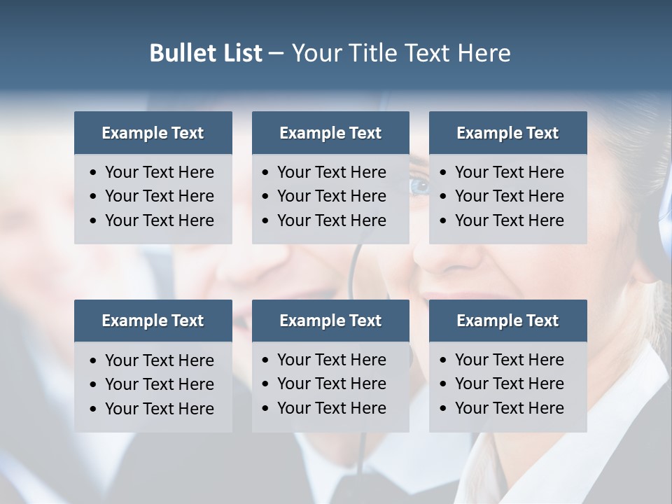 A Man And A Woman Wearing Headsets Powerpoint Template PowerPoint Template