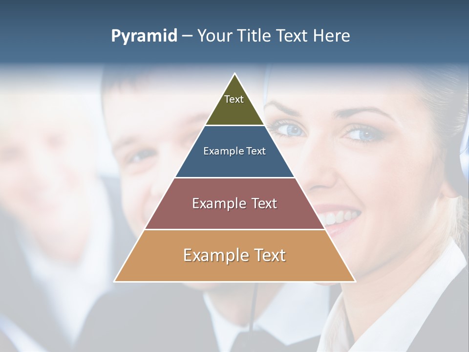 A Man And A Woman Wearing Headsets Powerpoint Template PowerPoint Template