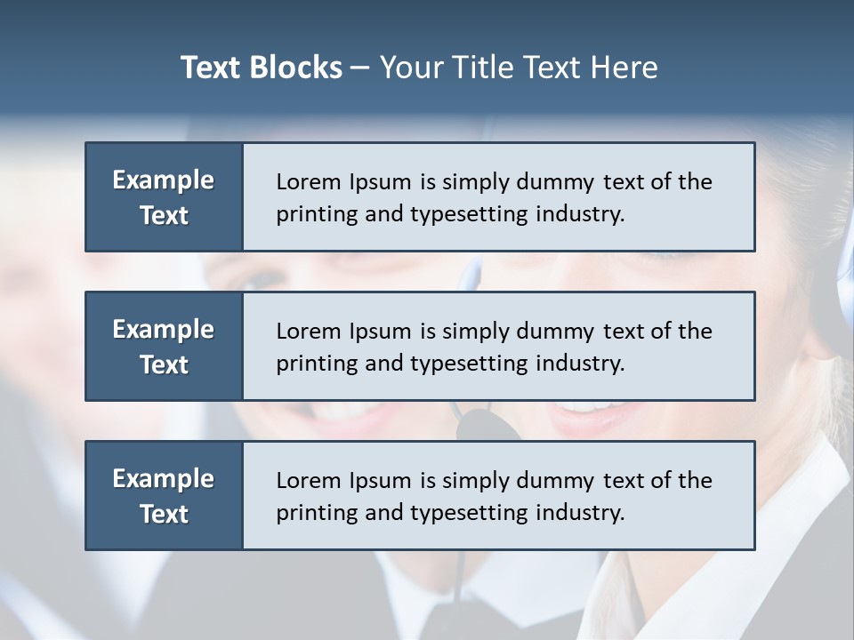 A Man And A Woman Wearing Headsets Powerpoint Template PowerPoint Template