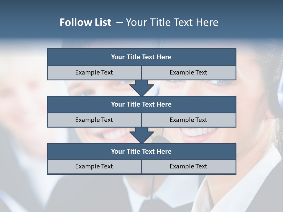 A Man And A Woman Wearing Headsets Powerpoint Template PowerPoint Template