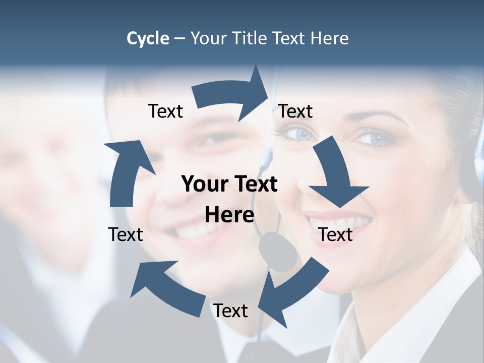 A Man And A Woman Wearing Headsets Powerpoint Template PowerPoint Template