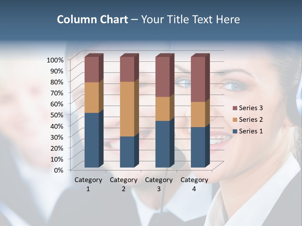 A Man And A Woman Wearing Headsets Powerpoint Template PowerPoint Template