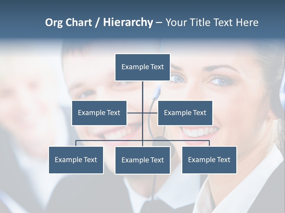 A Man And A Woman Wearing Headsets Powerpoint Template PowerPoint Template