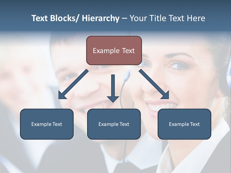 A Man And A Woman Wearing Headsets Powerpoint Template PowerPoint Template