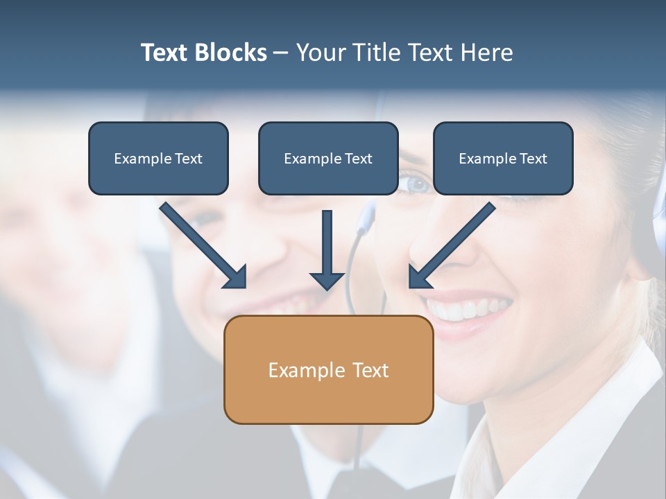 A Man And A Woman Wearing Headsets Powerpoint Template PowerPoint Template