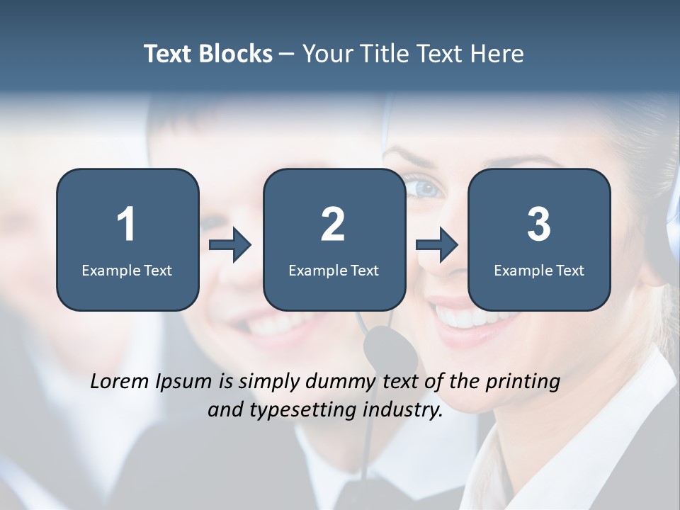 A Man And A Woman Wearing Headsets Powerpoint Template PowerPoint Template