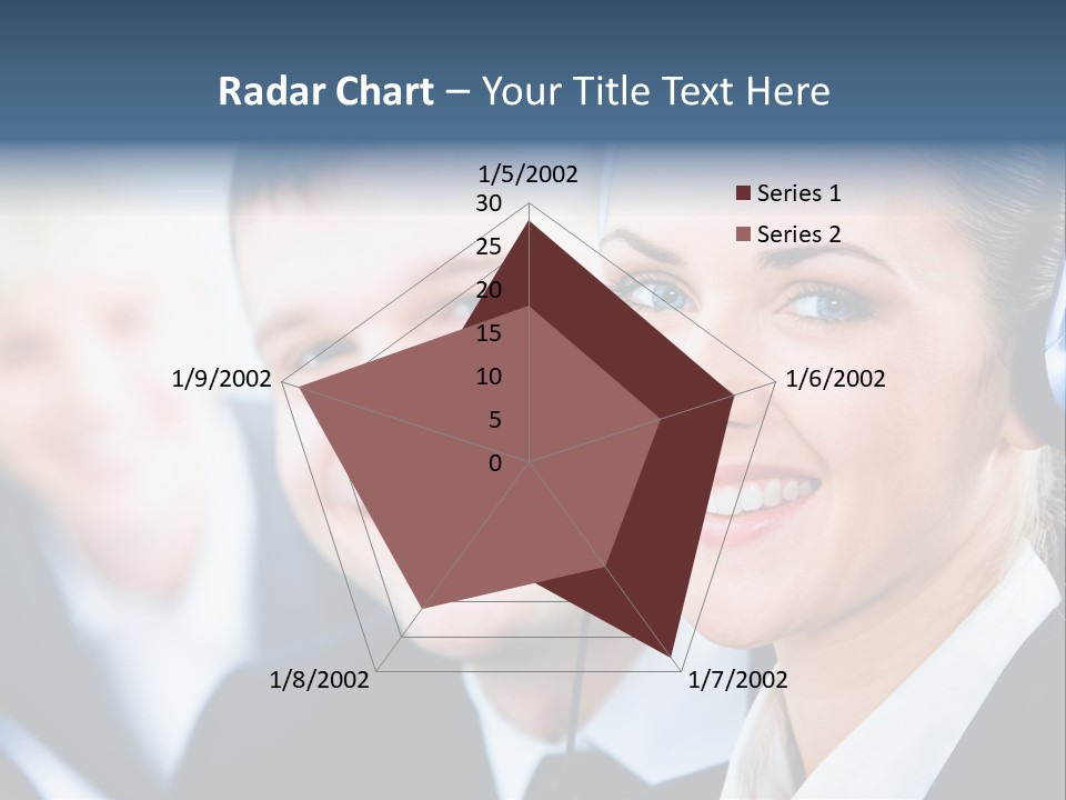 A Man And A Woman Wearing Headsets Powerpoint Template PowerPoint Template