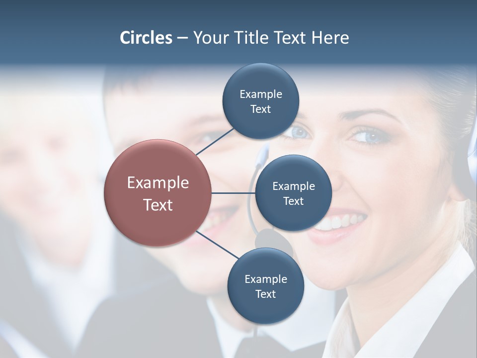 A Man And A Woman Wearing Headsets Powerpoint Template PowerPoint Template