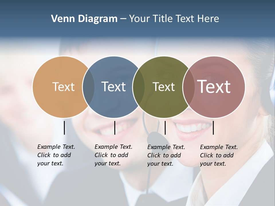 A Man And A Woman Wearing Headsets Powerpoint Template PowerPoint Template