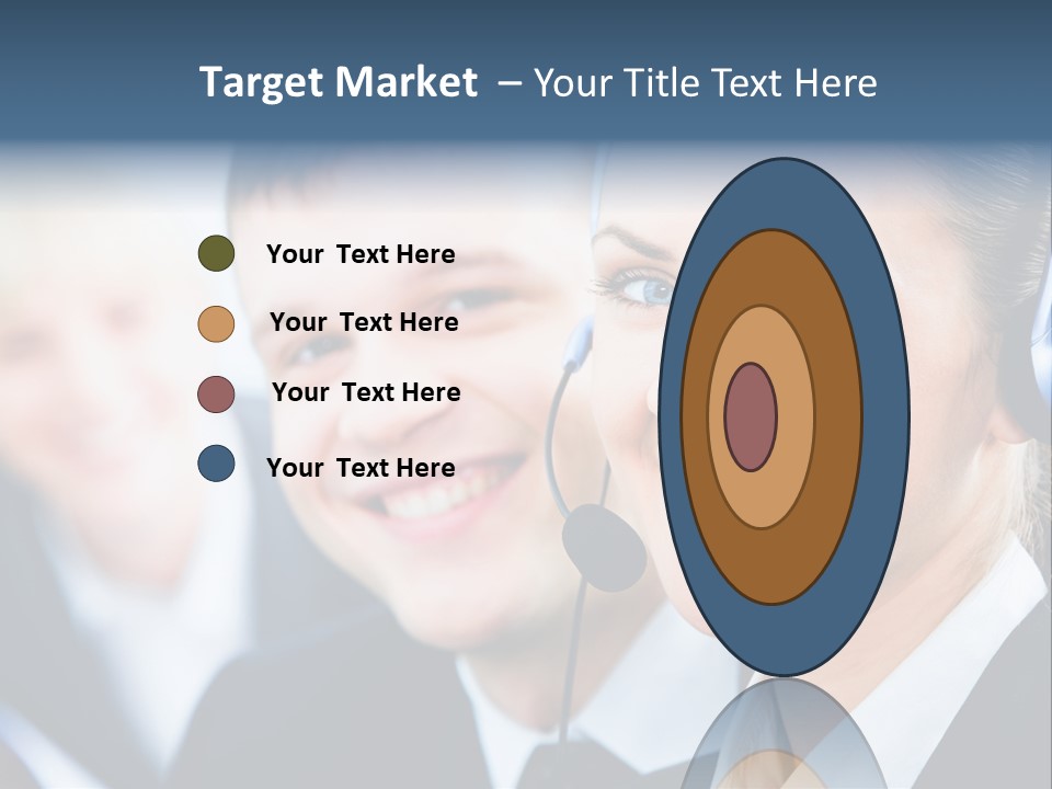 A Man And A Woman Wearing Headsets Powerpoint Template PowerPoint Template