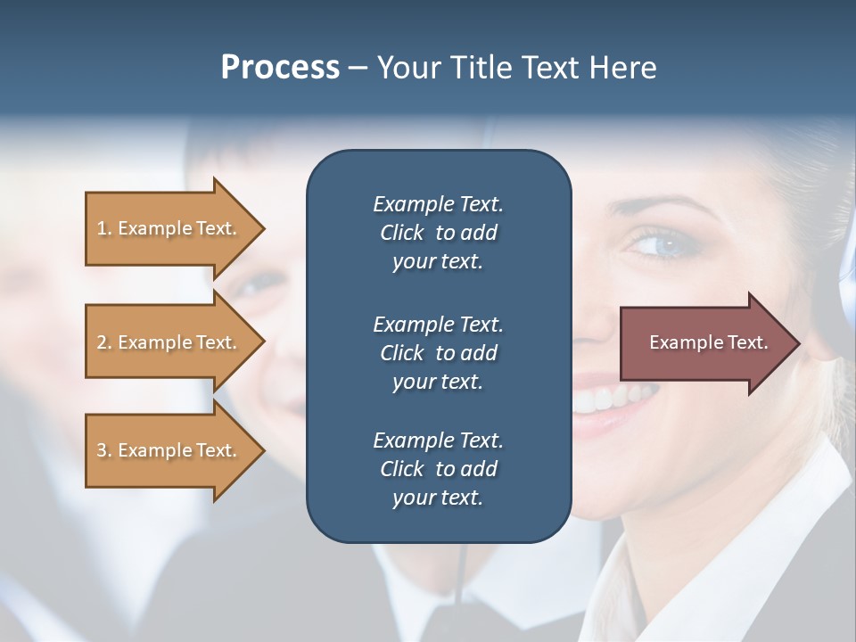 A Man And A Woman Wearing Headsets Powerpoint Template PowerPoint Template