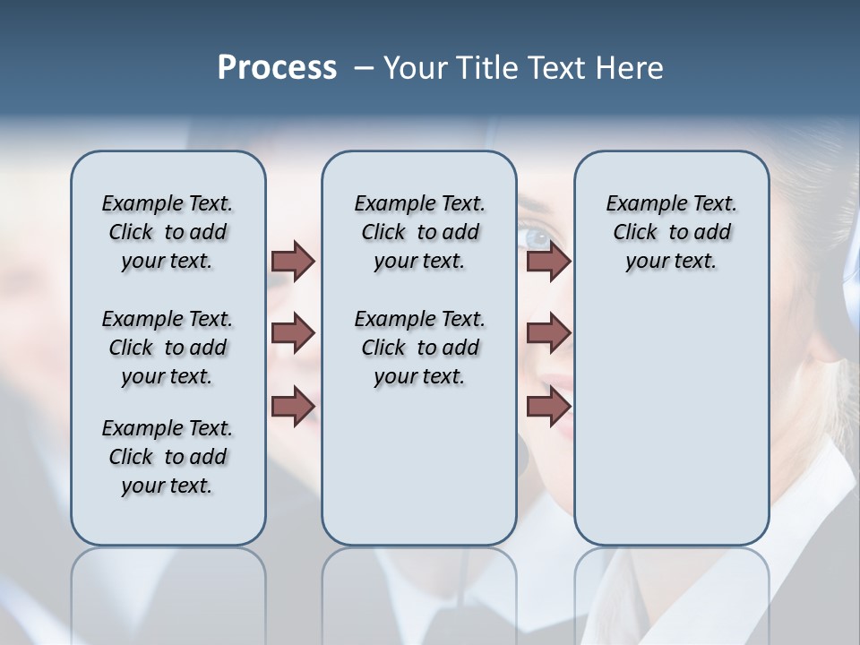 A Man And A Woman Wearing Headsets Powerpoint Template PowerPoint Template