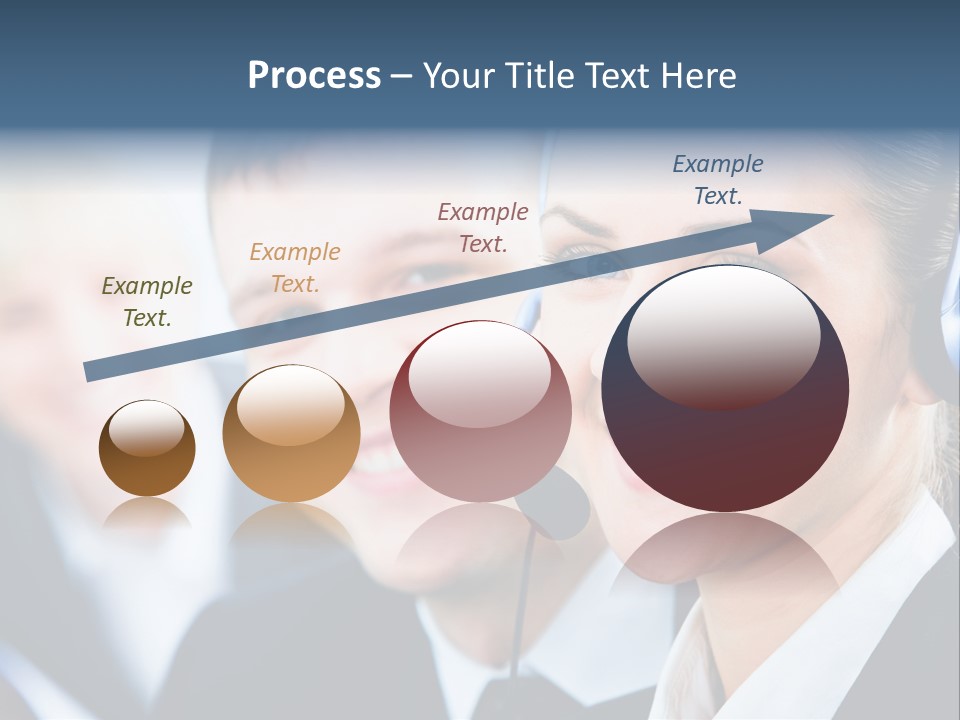 A Man And A Woman Wearing Headsets Powerpoint Template PowerPoint Template