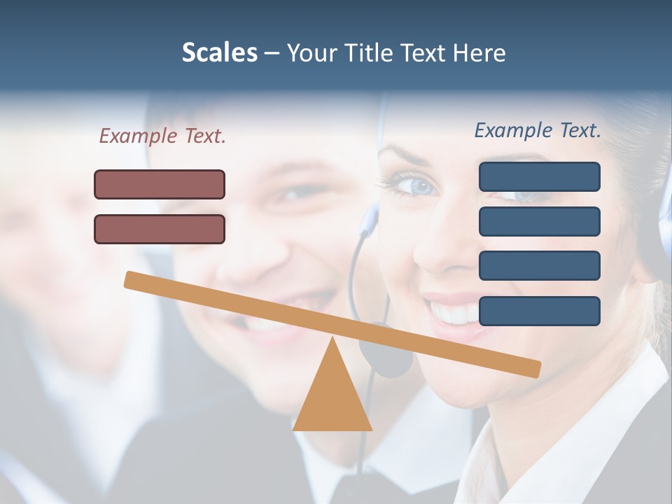 A Man And A Woman Wearing Headsets Powerpoint Template PowerPoint Template