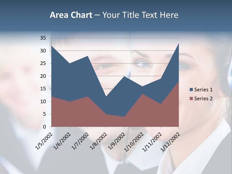 A Man And A Woman Wearing Headsets Powerpoint Template PowerPoint Template