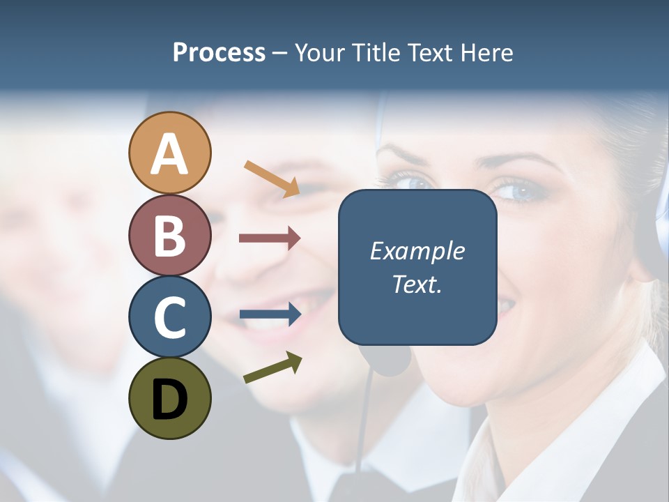 A Man And A Woman Wearing Headsets Powerpoint Template PowerPoint Template