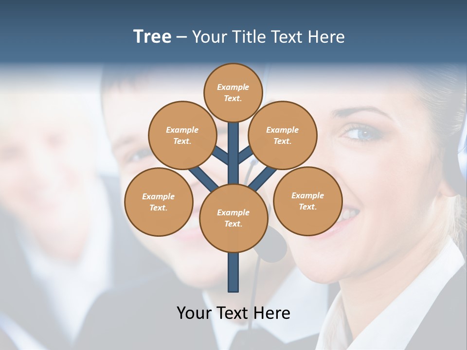 A Man And A Woman Wearing Headsets Powerpoint Template PowerPoint Template