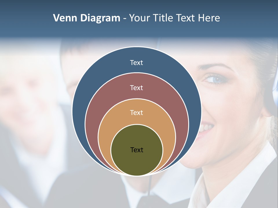 A Man And A Woman Wearing Headsets Powerpoint Template PowerPoint Template