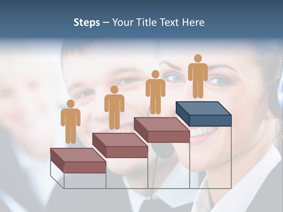 A Man And A Woman Wearing Headsets Powerpoint Template PowerPoint Template