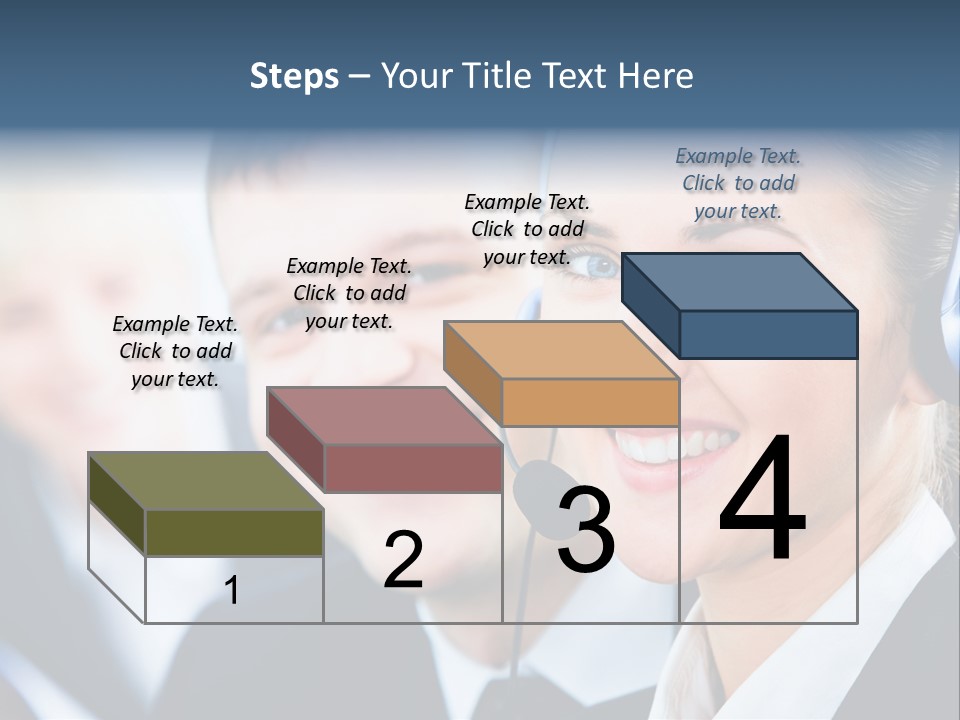 A Man And A Woman Wearing Headsets Powerpoint Template PowerPoint Template