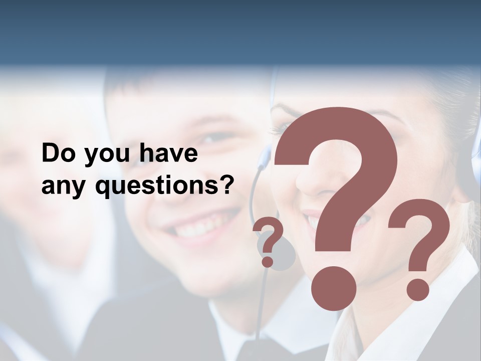 A Man And A Woman Wearing Headsets Powerpoint Template PowerPoint Template