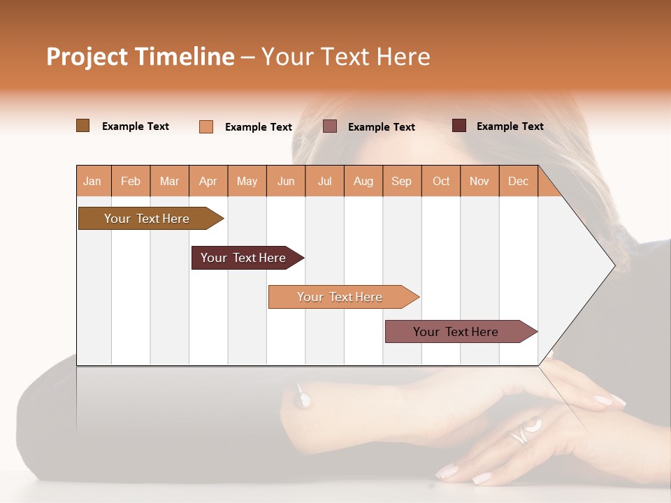 A Woman Is Smiling And Posing For A Picture PowerPoint Template