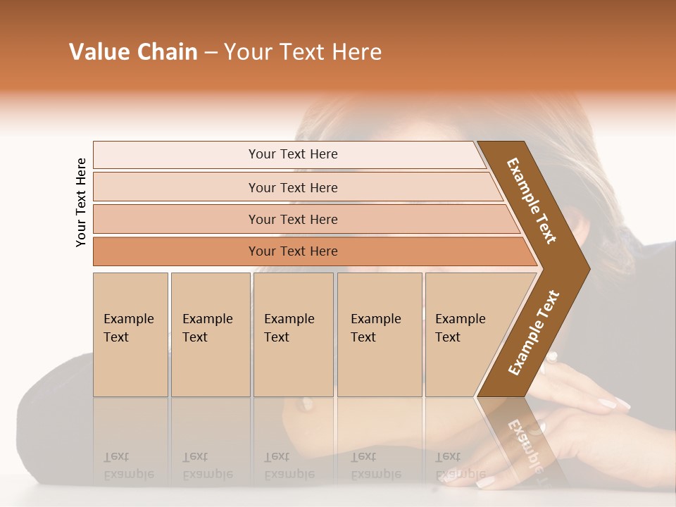 A Woman Is Smiling And Posing For A Picture PowerPoint Template