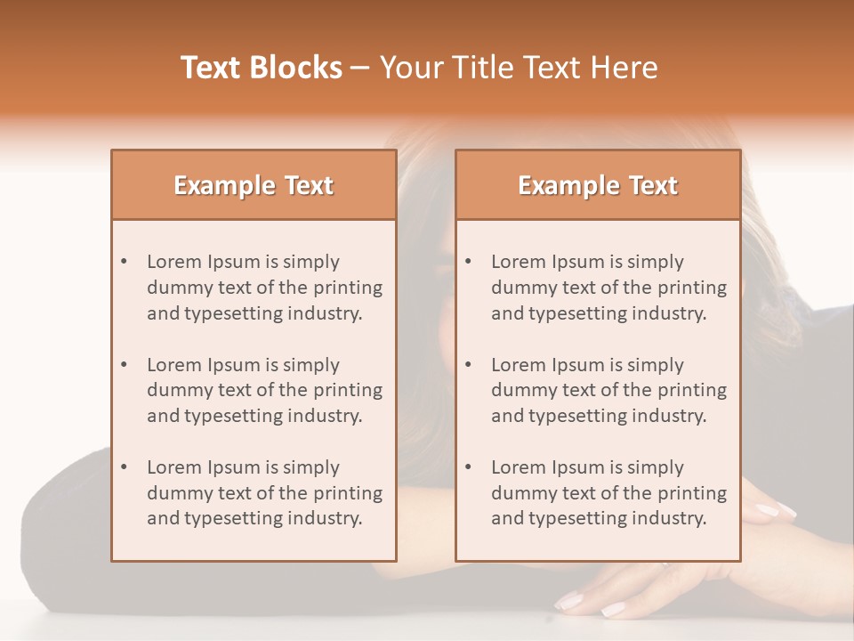 A Woman Is Smiling And Posing For A Picture PowerPoint Template
