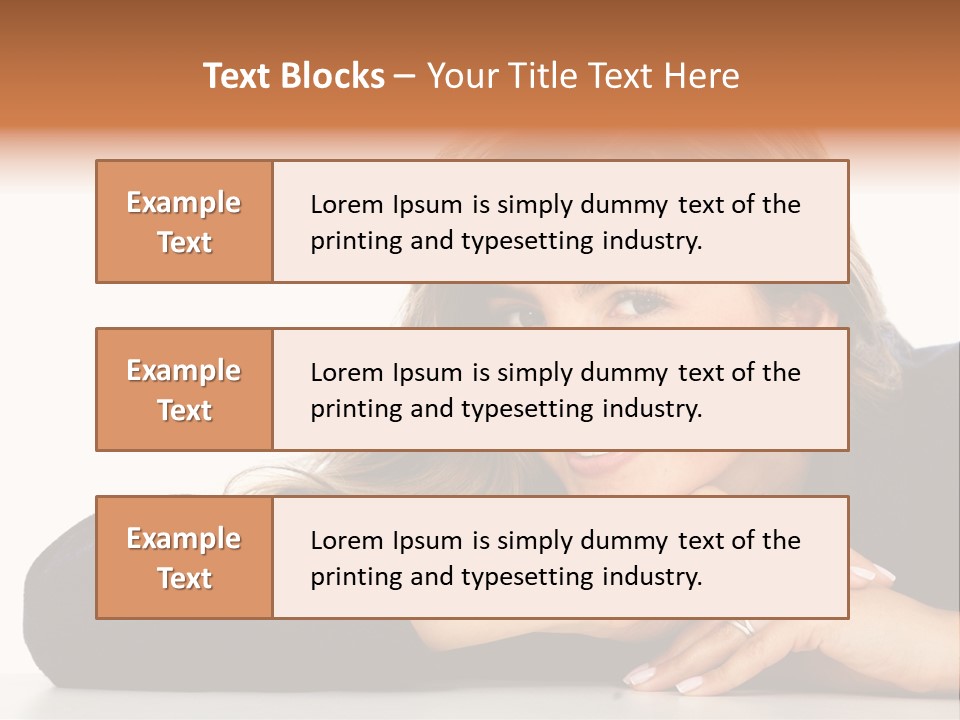 A Woman Is Smiling And Posing For A Picture PowerPoint Template
