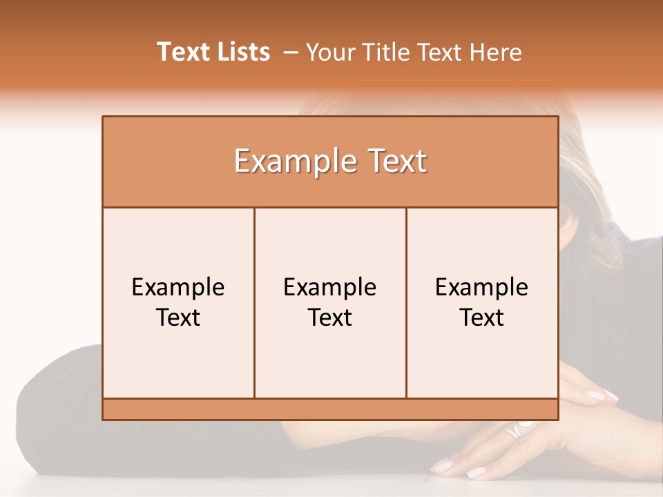 A Woman Is Smiling And Posing For A Picture PowerPoint Template