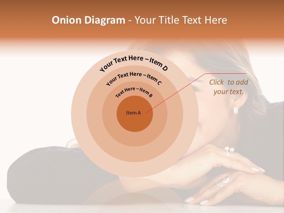 A Woman Is Smiling And Posing For A Picture PowerPoint Template