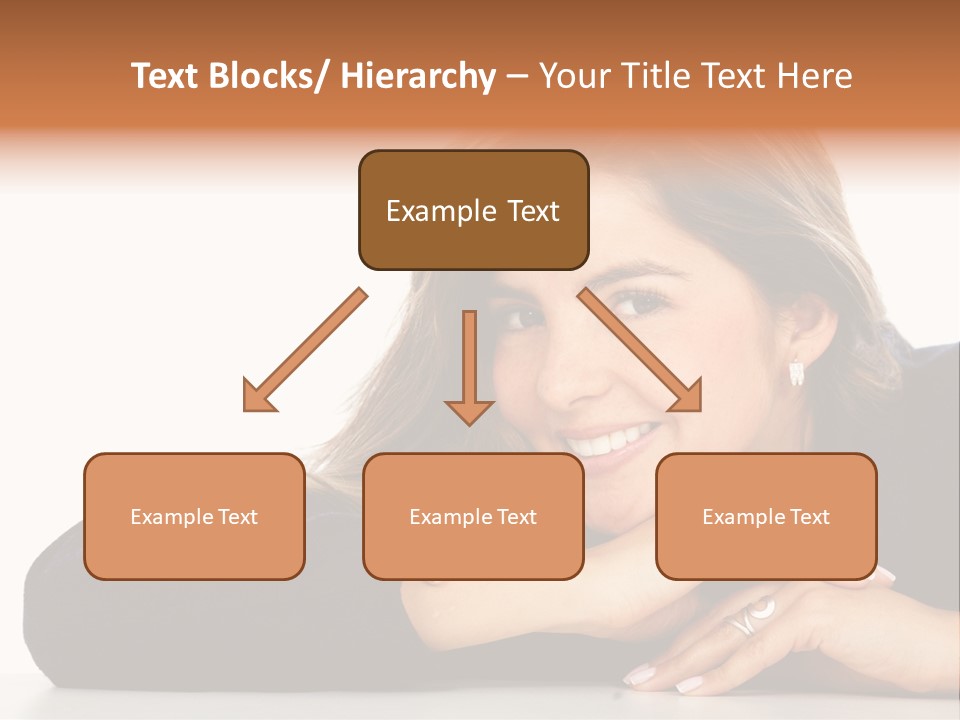 A Woman Is Smiling And Posing For A Picture PowerPoint Template